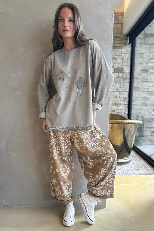 Original Hippie Sweatshirt Vintage Wash Mocha /40=